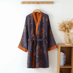 Leichter Kimono-Bademantel | Unisex Retro Stil | Atmungsaktiv & Bequem | Wellness Genuss