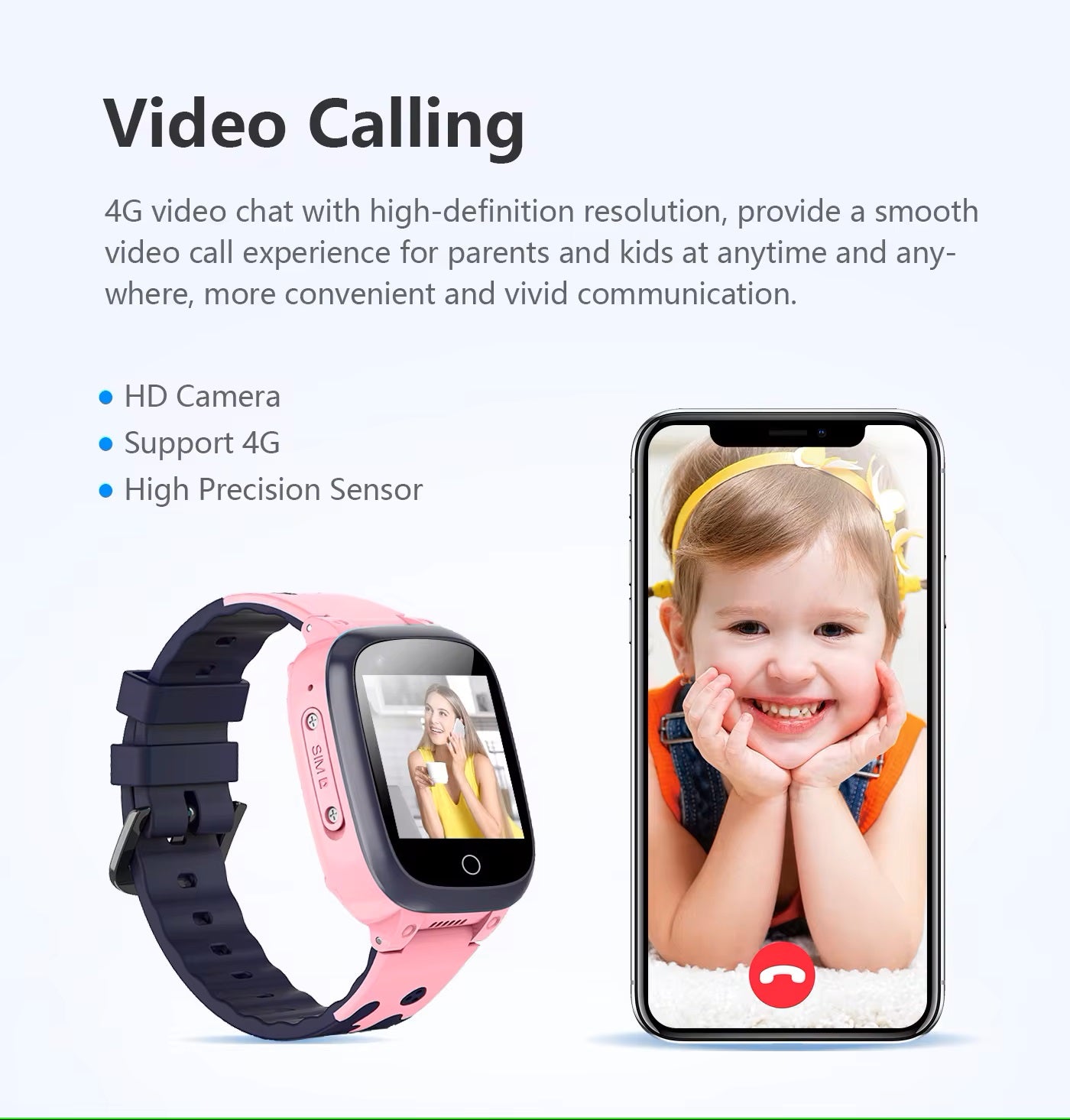 Smartwatch für Kinder mit GPS | 4G Videoanrufe und SOS-Funktion