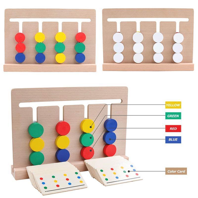 KinderLuxe - Educational Wooden Toy with Four Colors in Montessori Style