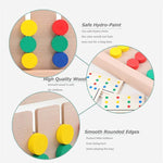 KinderLuxe - Educational Wooden Toy with Four Colors in Montessori Style