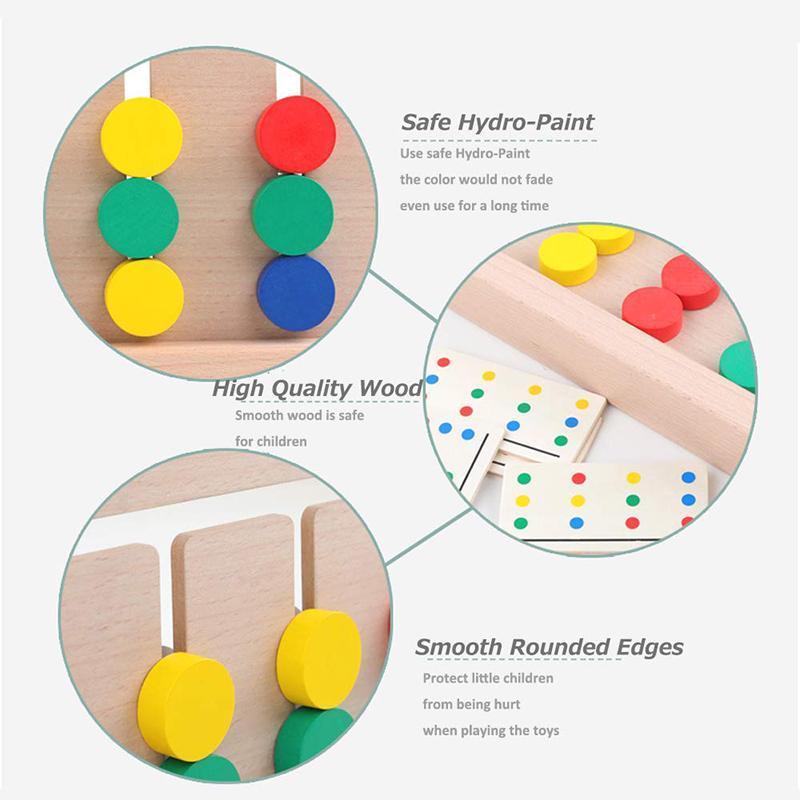 KinderLuxe - Educational Wooden Toy with Four Colors in Montessori Style