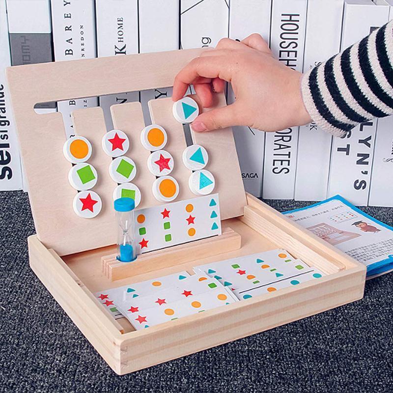 KinderLuxe - Educational Wooden Toy with Four Colors in Montessori Style