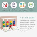 KinderLuxe - Educational Wooden Toy with Four Colors in Montessori Style