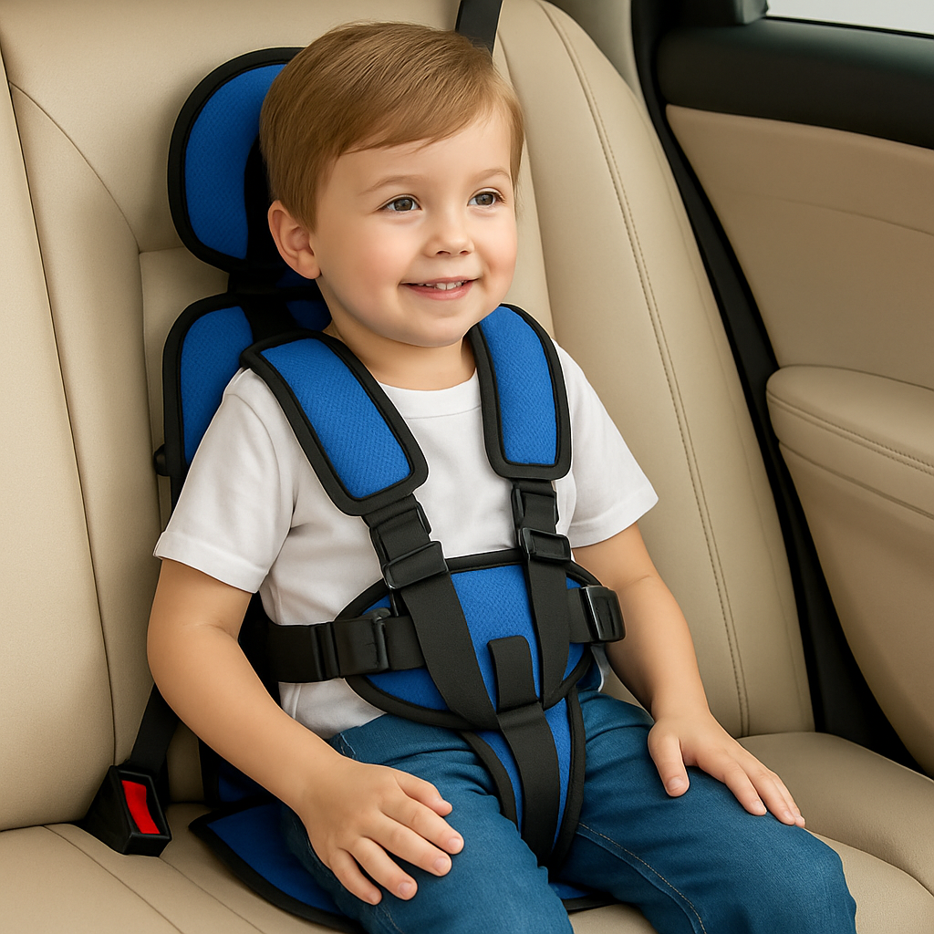 Tragbarer Autositz für Kinder mit Sicherheitsgurt