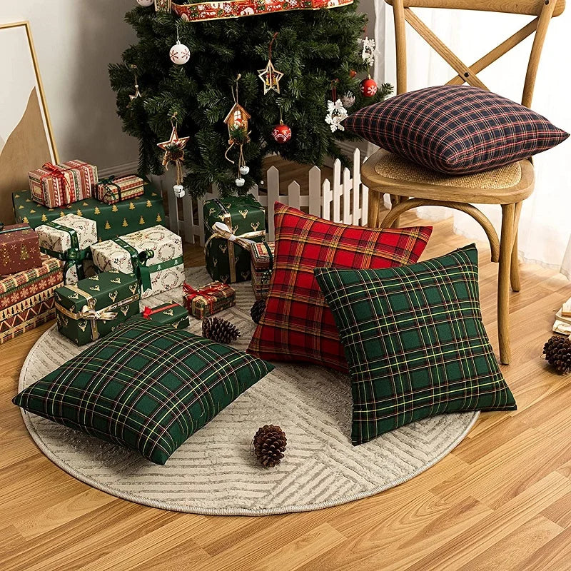 Festive Christmas Cushion Cover Set (2 Pack)