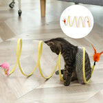 Katzenspaß Deluxe | Faltbarer Katzentunnel mit Spielzeug