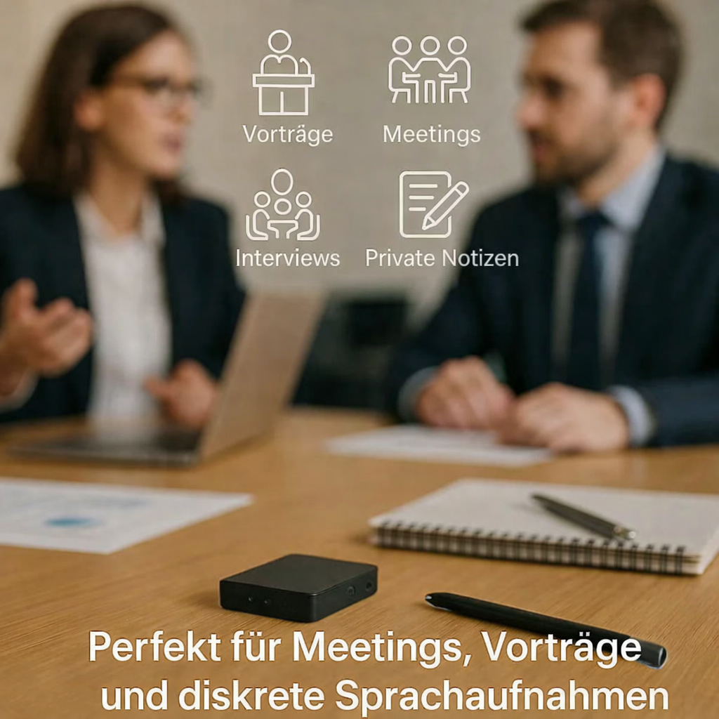 Mini Sprachaufzeichnungsgerät mit 384Kbps Klangerlebnis