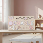Individuelles Holzpuzzle für spielerisches Buchstabentraining