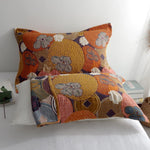 Pretty Cotton Pillowcase Set in Warm Colours (2 Pack)