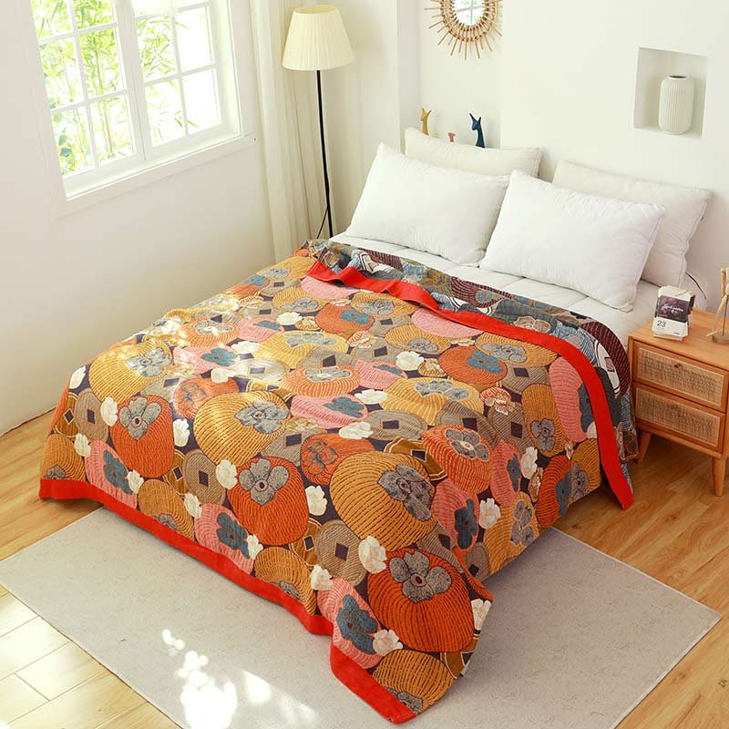 Lively Cotton Reversible Blanket for Summer