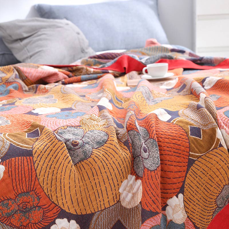 Lively Cotton Reversible Blanket for Summer