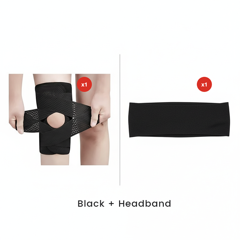 Kniebandage | Verstellbare Riemen | Atmungsaktiv | FlexiKnee