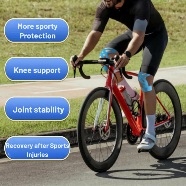 Kniebandage | Vorgefertigtes Kinesio-Tape | Atmungsaktive Unterstützung