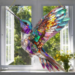 Farbenspiel Fensterdeko mit Kolibri-Motiv – Suncatcher