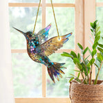 Farbenspiel Fensterdeko mit Kolibri-Motiv – Suncatcher