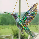 Farbenspiel Fensterdeko mit Kolibri-Motiv – Suncatcher