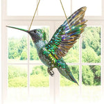 Farbenspiel Fensterdeko mit Kolibri-Motiv – Suncatcher