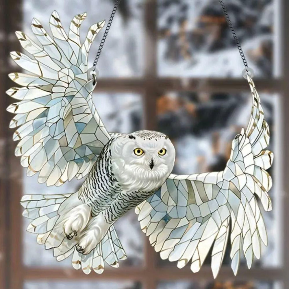 Farbenspiel Fensterdeko mit Kolibri-Motiv – Suncatcher