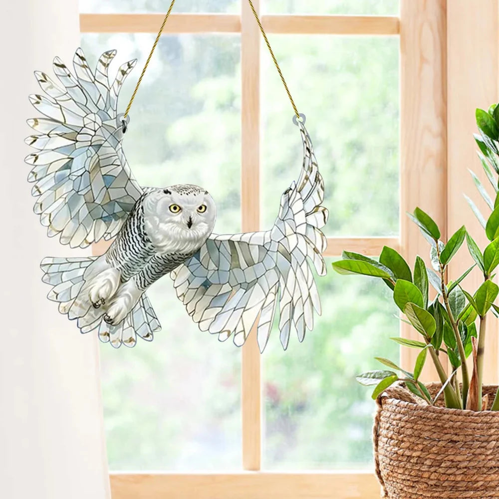 Farbenspiel Fensterdeko mit Kolibri-Motiv – Suncatcher