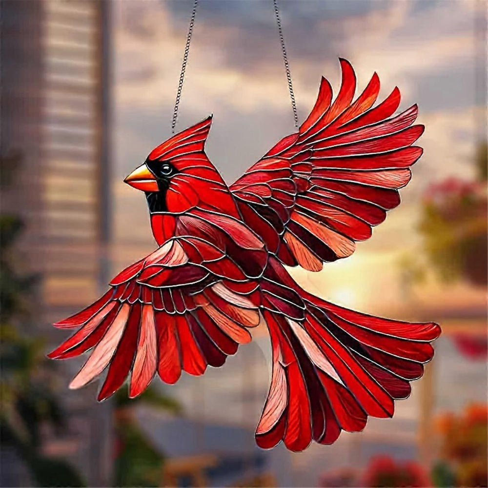 Farbenspiel Fensterdeko mit Kolibri-Motiv – Suncatcher