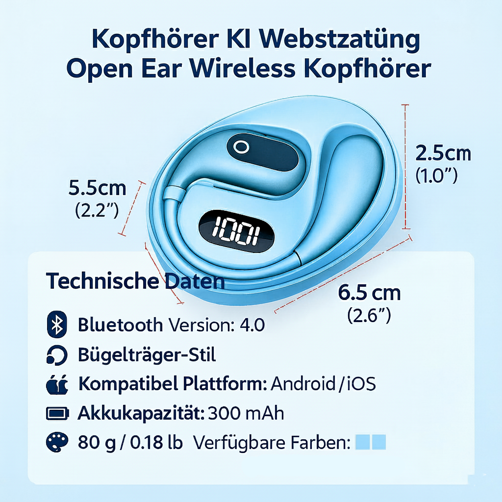 Kabellose Ohr-Kopfhörer für Echtzeit-Übersetzung