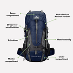 AbenteuerRucksack | 60L Wasserdichter Rucksack für Outdoor-Aktivitäten