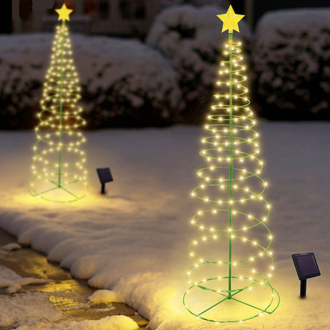 Lumosfera | Solarleuchte für den Weihnachtsbaum – Drahtlose LED Außenbeleuchtung mit Solarenergie