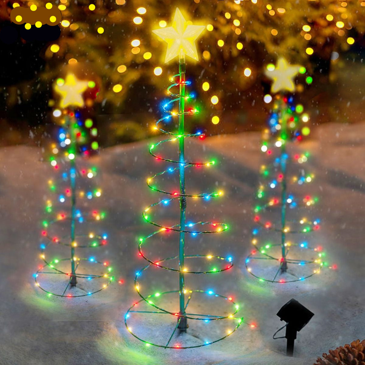 Lumosfera | Solarleuchte für den Weihnachtsbaum – Drahtlose LED Außenbeleuchtung mit Solarenergie