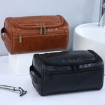 Elegante Reise-Kosmetiktasche aus hochwertigem Leder