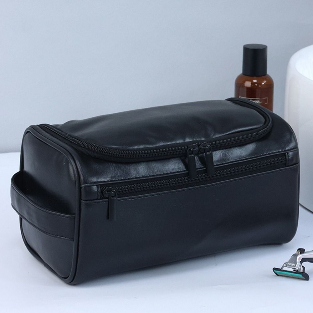 Elegante Reise-Kosmetiktasche aus hochwertigem Leder