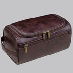 Elegante Reise-Kosmetiktasche aus hochwertigem Leder