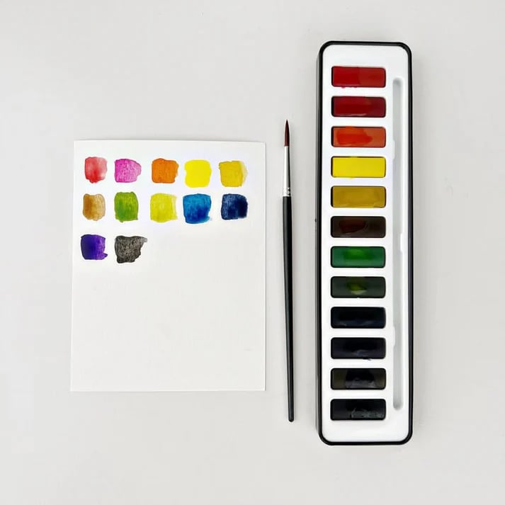 Kreatives Malbuch | Aquarell-Übungsbuch für Einsteiger