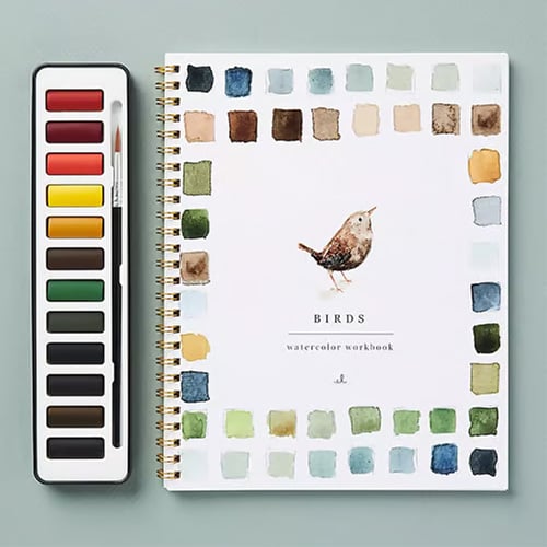 Kreatives Malbuch | Aquarell-Übungsbuch für Einsteiger