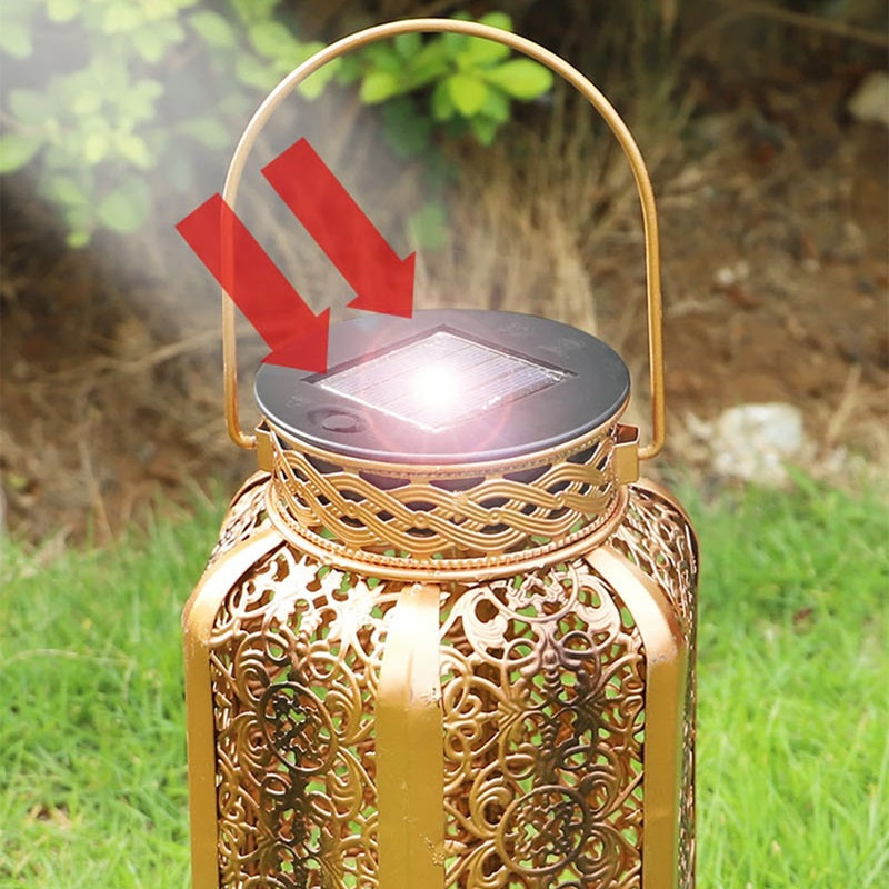 Solarbetriebene Retro-LED-Hängelampe