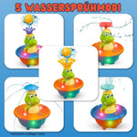 Bunte Badewannenfontäne "Spritziger Spaß" – Mit Wechselaufsätzen & Lichteffekten