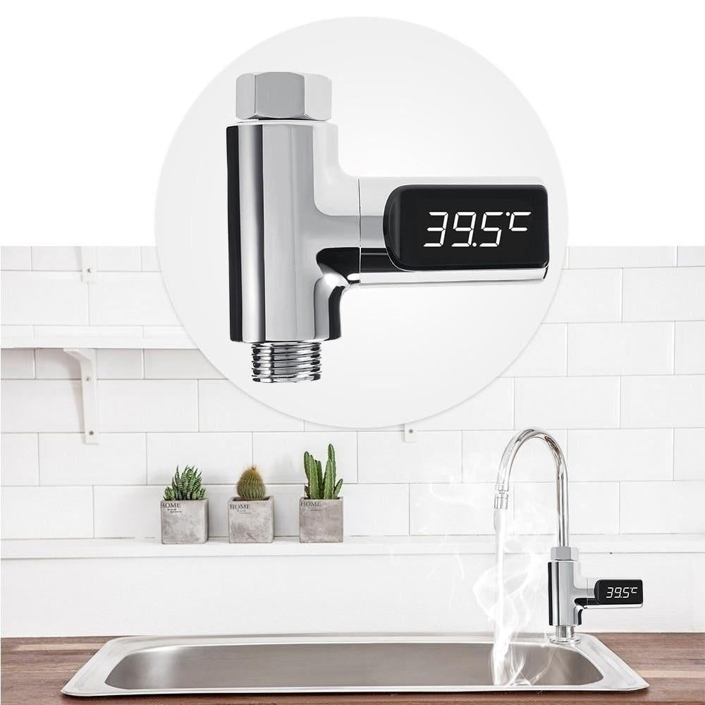 Intelligentes Duschthermometer mit Wasserbetrieb