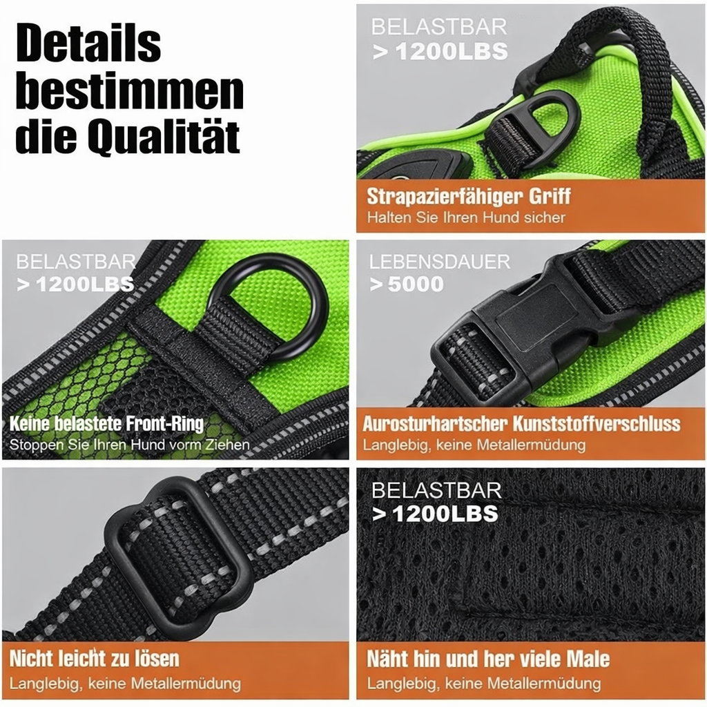 Sichere LED-Hundegeschirr | Verstellbare Passform | Robustes Material