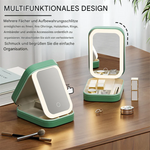 LED Schminkspiegel-Organizer | 3 Lichtmodi | Handgepäckfreundlich