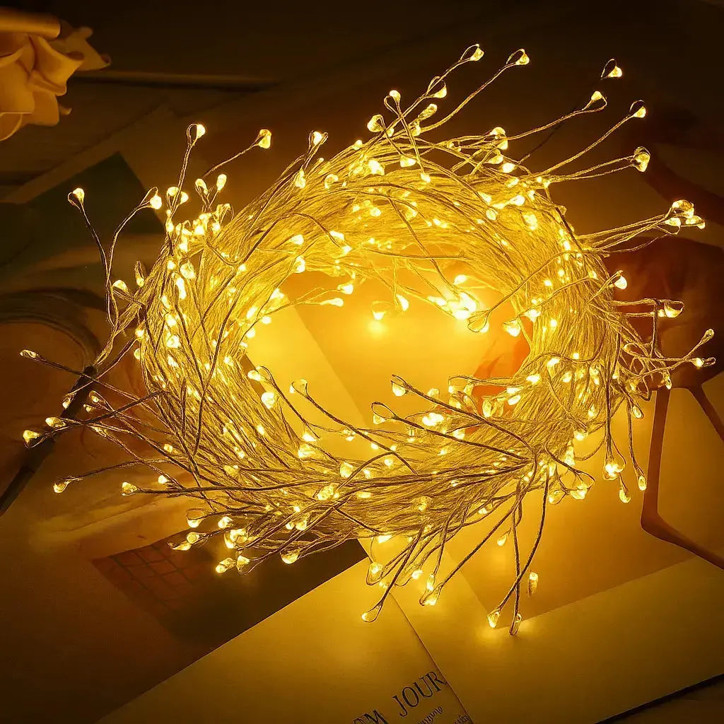 Stimmungsvolle LED Kupferdraht Lichterkette – 9 Meter