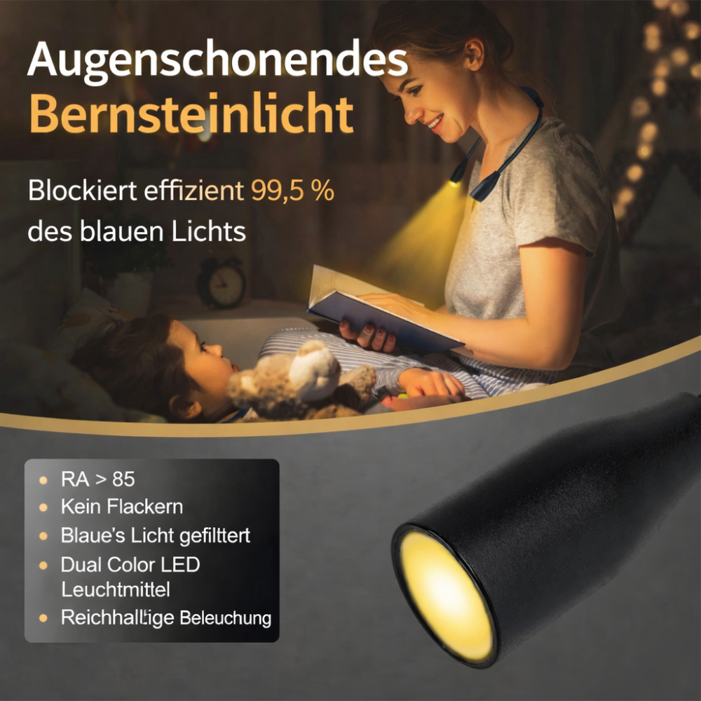 Tragbare LED-Halslampe für flexibles Licht