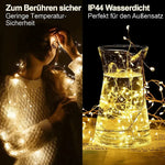 Stimmungsvolle LED Kupferdraht Lichterkette – 9 Meter