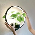 Wandlicht für Pflanzen mit Glaspflanzgefäß | Warmes Licht | Dekorative Wandakzent