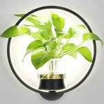 Wandlicht für Pflanzen mit Glaspflanzgefäß | Warmes Licht | Dekorative Wandakzent