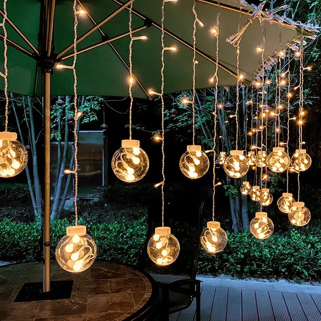 Lichtgirlande mit LED – Wasserdichte Außenlichterkette in Warmweiß