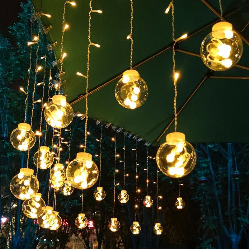Lichtgirlande mit LED – Wasserdichte Außenlichterkette in Warmweiß
