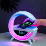 Intelligente LED-Weckerlampe mit Lautsprecher und kabellosem Ladegerät