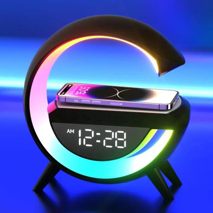 Intelligente LED-Weckerlampe mit Lautsprecher und kabellosem Ladegerät