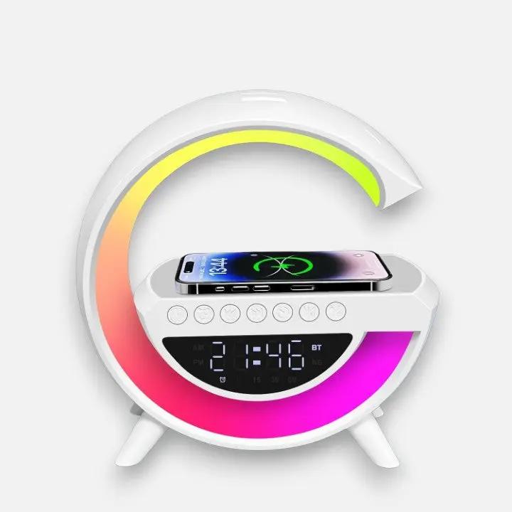 Intelligente LED-Weckerlampe mit Lautsprecher und kabellosem Ladegerät
