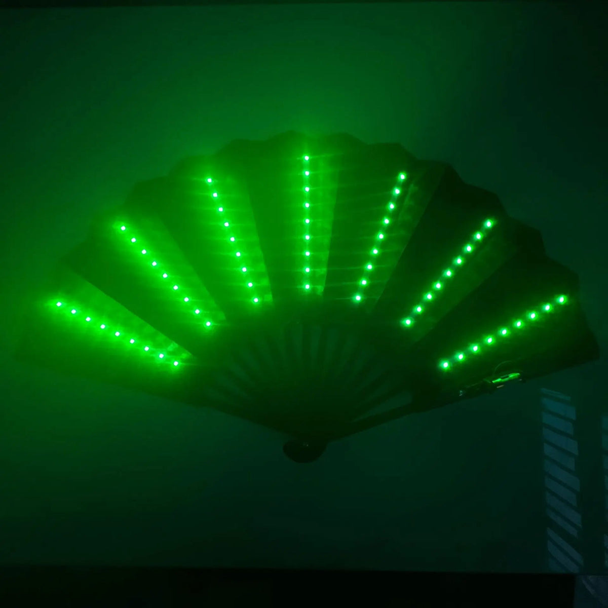 Foldable LED Dance Fan with Lighting Effects for Parties