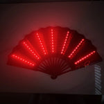 Foldable LED Dance Fan with Lighting Effects for Parties